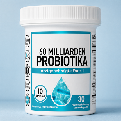 Vitalira Probiotika 60 Mrd. KBE – 10 Bakterienkulturen, magensaftresistent, 30 vegane Kapseln
